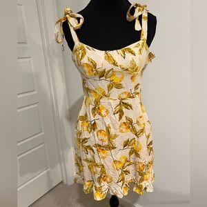 Urban Outfitters Lemon Print Mini Dress